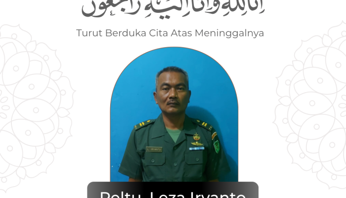 Berita Duka, Peltu Leza Iryanto Meninggal Dunia