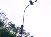 Jelang Lebaran, 48 Tiang PJU di Jalan Lingkar Timur Kuningan